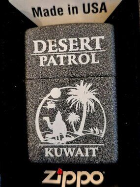 Kuwait Ironstone Desert Patrol Zippo Lighter